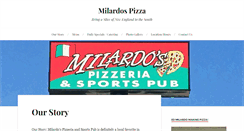 Desktop Screenshot of milardospizza.com