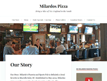 Tablet Screenshot of milardospizza.com